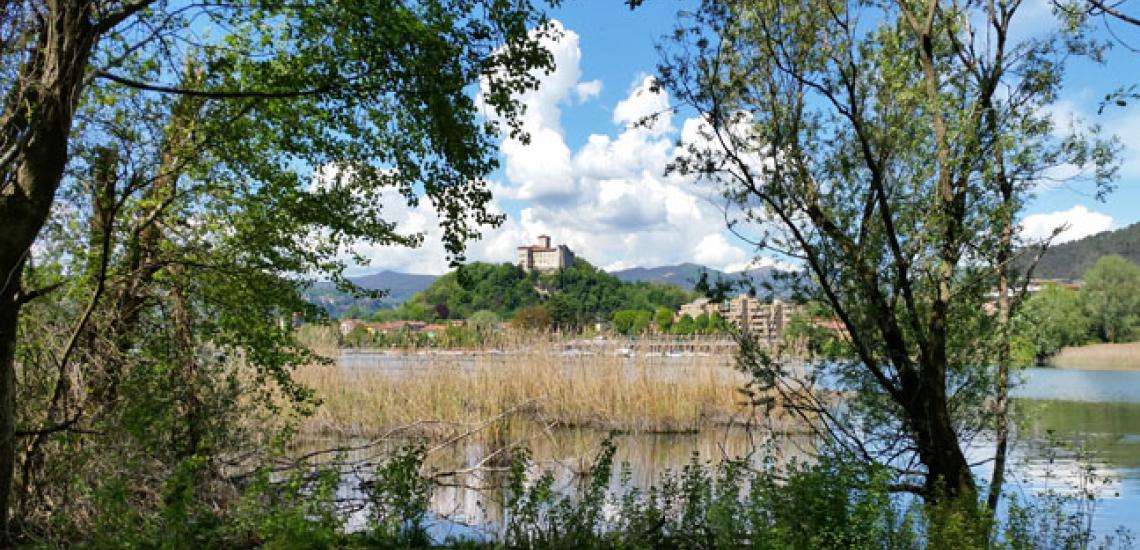 Angera vista dall'Oasi della Bruschera